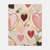 Liebe Hearts Fleecedecke (Vorderseite)