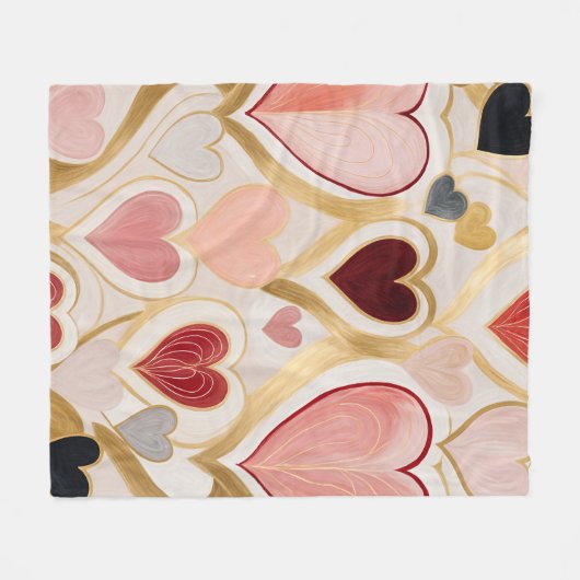 Liebe Hearts Fleecedecke (Vorderseite (Horizontal))