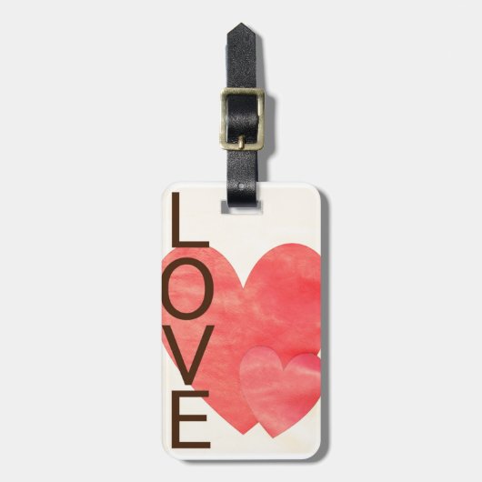 Liebe Hearts Gepäckanhänger (Vorderseite vertikal)