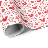 Liebe Hearts Geschenkpapier (Rolleneckpunkt)