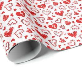 Liebe Hearts Geschenkpapier