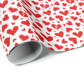 Liebe Hearts Geschenkpapier (Rolleneckpunkt)