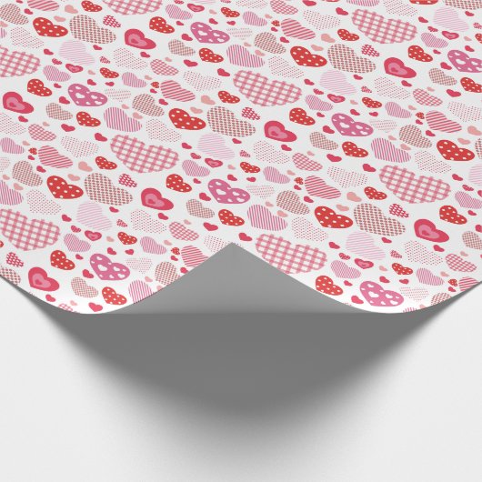 Liebe Hearts Geschenkpapier (Ecke)