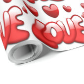 LIEBE HEARTS GESCHENKPAPIER (Rolleneckpunkt)