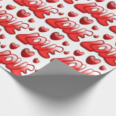 LIEBE HEARTS GESCHENKPAPIER (Ecke)