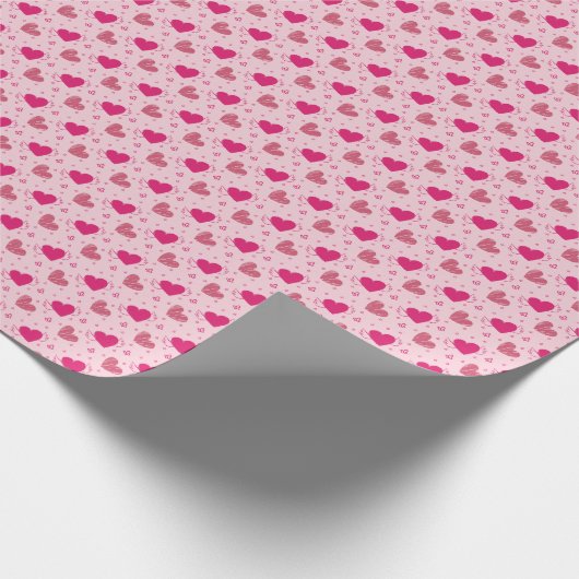 Liebe Hearts Geschenkpapier (Ecke)