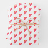 Liebe Hearts Geschenkpapier Set (Beispiel)