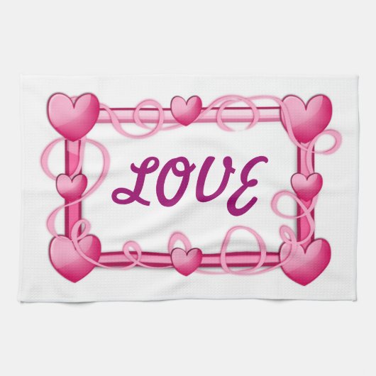 LIEBE HEARTS GESCHIRRTUCH (Horizontal)