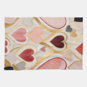 Liebe Hearts Geschirrtuch (Horizontal)