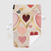 Liebe Hearts Golfhandtuch (Insitu)