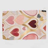 Liebe Hearts Golfhandtuch (Horizontal)