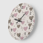Liebe Hearts Große Wanduhr (Winkel)