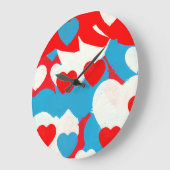 Liebe Hearts Große Wanduhr (Winkel)
