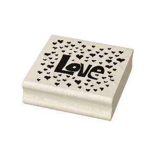 Liebe Hearts Gummistempel
