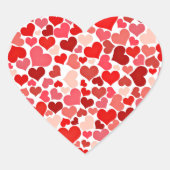Liebe Hearts Herz-Aufkleber (Vorderseite)