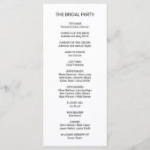 Liebe Hearts Hochzeitsprogramm Programm (Rückseite)