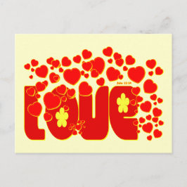 Liebe Hearts - John 13:34 Postkarte