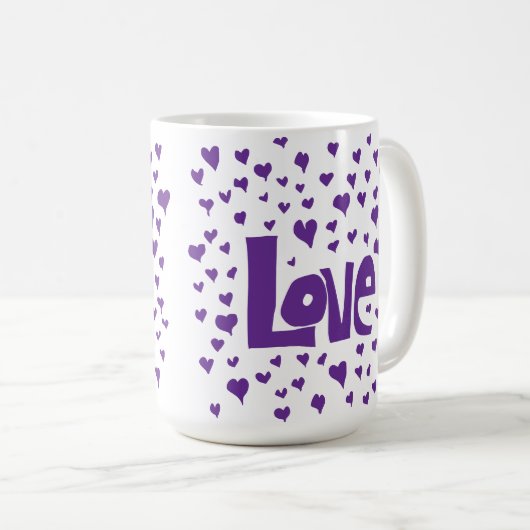 Liebe Hearts Kaffeetasse (VorderseiteRechts)
