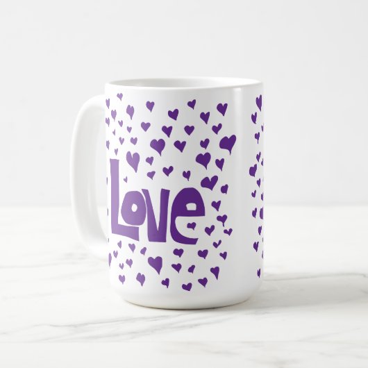 Liebe Hearts Kaffeetasse (Vorderseite Links)
