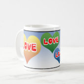 Liebe Hearts Kaffeetasse (Vorderseite Links)