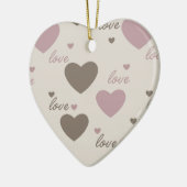 Liebe Hearts Keramik Ornament (Links)