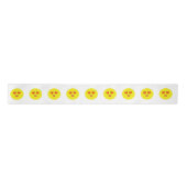 Liebe Hearts Kiss Emoji Satinband (Vorderseite)