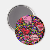 Liebe Hearts Magnet (Vorderseite/Rückseite)
