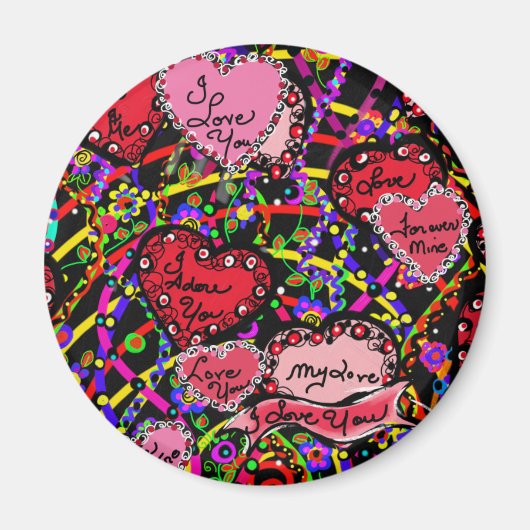 Liebe Hearts Magnet (Vorne)
