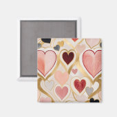 Liebe Hearts Magnet (Vorderseite/Rückseite)