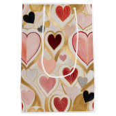 Liebe Hearts Mittlere Geschenktüte (Rückseite)