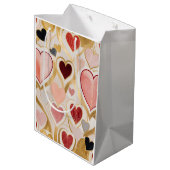 Liebe Hearts Mittlere Geschenktüte (Rückseite Schrägansicht)