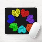 Liebe Hearts Mousepad (Mit Mouse)