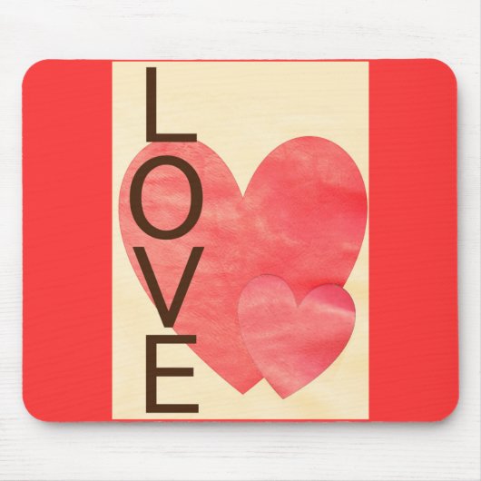 Liebe Hearts Mousepad (Vorne)