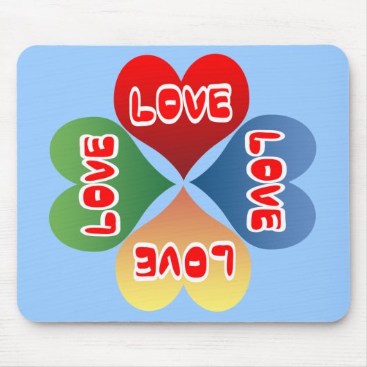 Liebe Hearts Mousepad (Vorne)