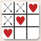 Liebe HEARTS 'n ARROWS Tic Tac Toe Untersetzer (Vorderseite)
