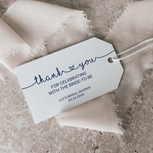 Liebe Hearts Navy Blue Vielen Dank Geschenkanhänger