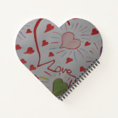 Liebe Hearts Notizblock (Rückseite)