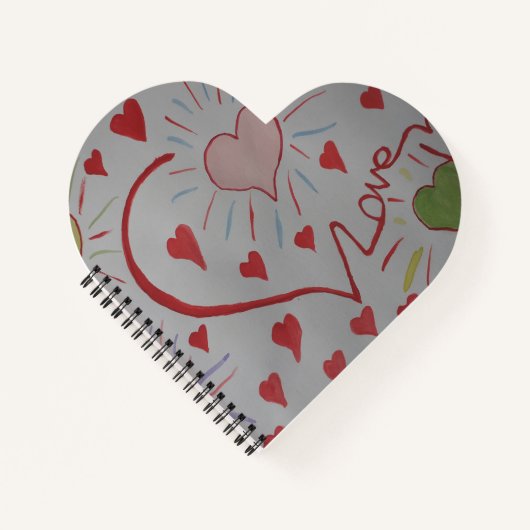 Liebe Hearts Notizblock (Vorderseite)