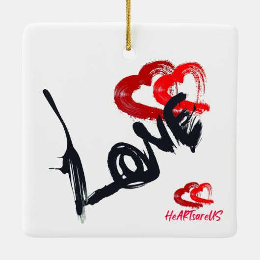 Liebe Hearts Ornament (Rückseite)