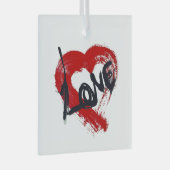 Liebe Hearts Ornament Aus Glas (Vorderseite Rechts)