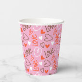 Liebe Hearts Paper Cup Pappbecher (Rückseite)