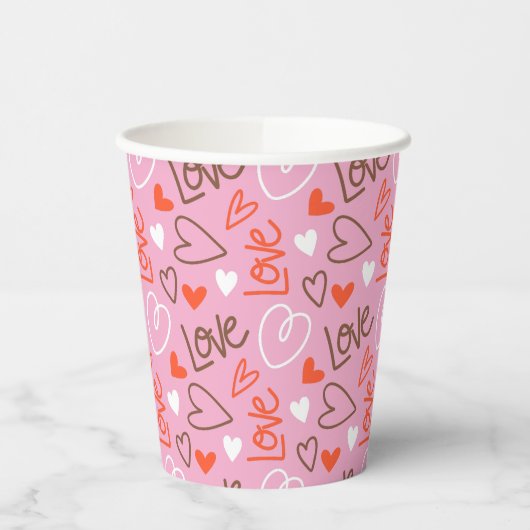 Liebe Hearts Paper Cup Pappbecher (Links)