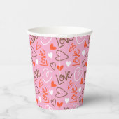 Liebe Hearts Paper Cup Pappbecher (Rechts)