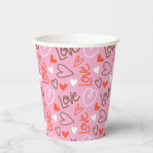 Liebe Hearts Paper Cup Pappbecher (Vorderseite)