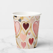 Liebe Hearts Pappbecher (Rückseite)