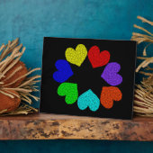 Liebe Hearts Plaque Fotoplatte (Seite)