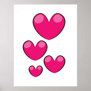 Liebe Hearts Poster
