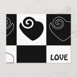 LIEBE Hearts Postkarte
