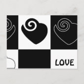 LIEBE Hearts Postkarte (Vorderseite)