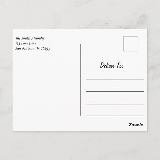 Liebe Hearts Postkarte (Rückseite)